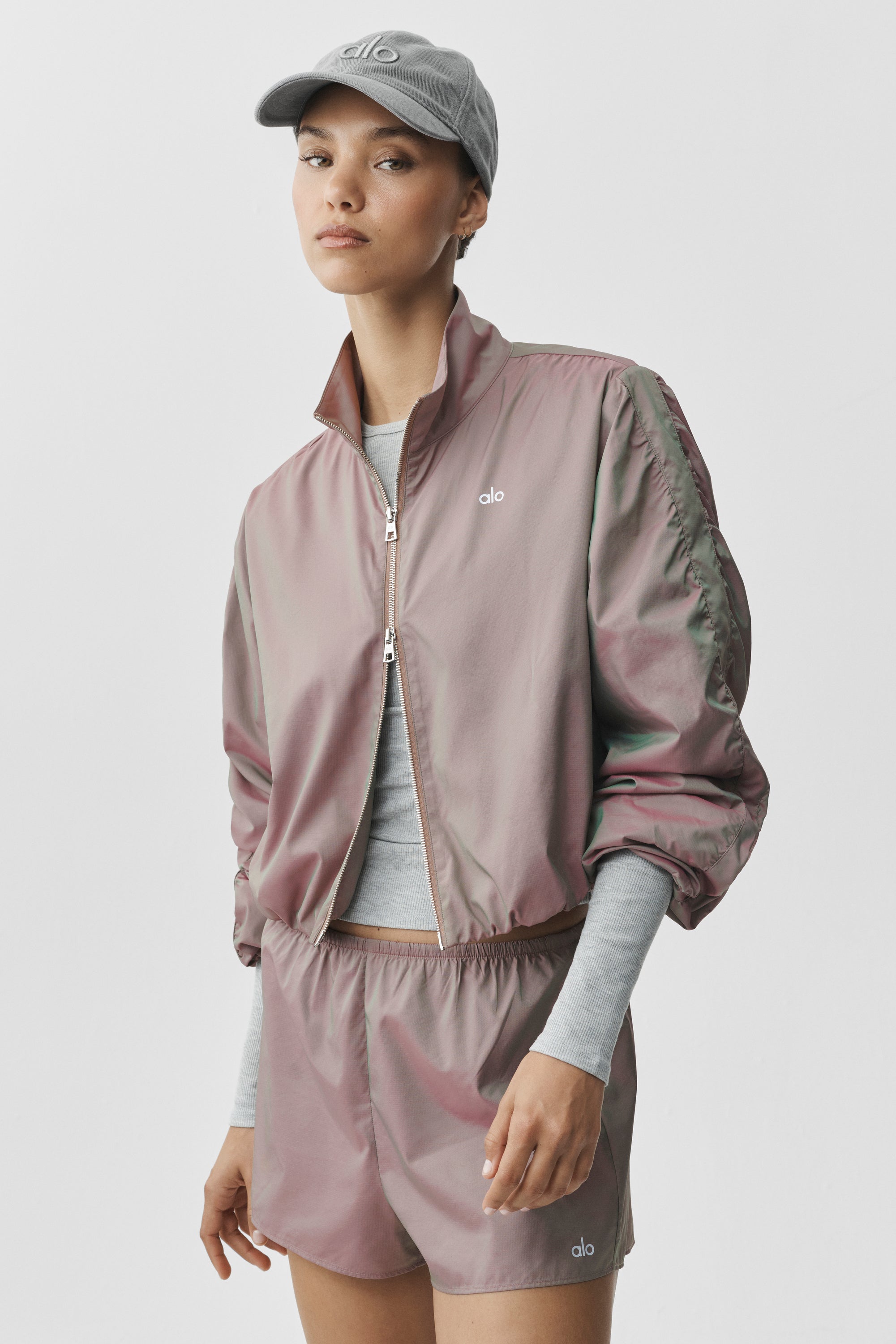Alo Yoga Prismatic Jacket - Pink Moonlight