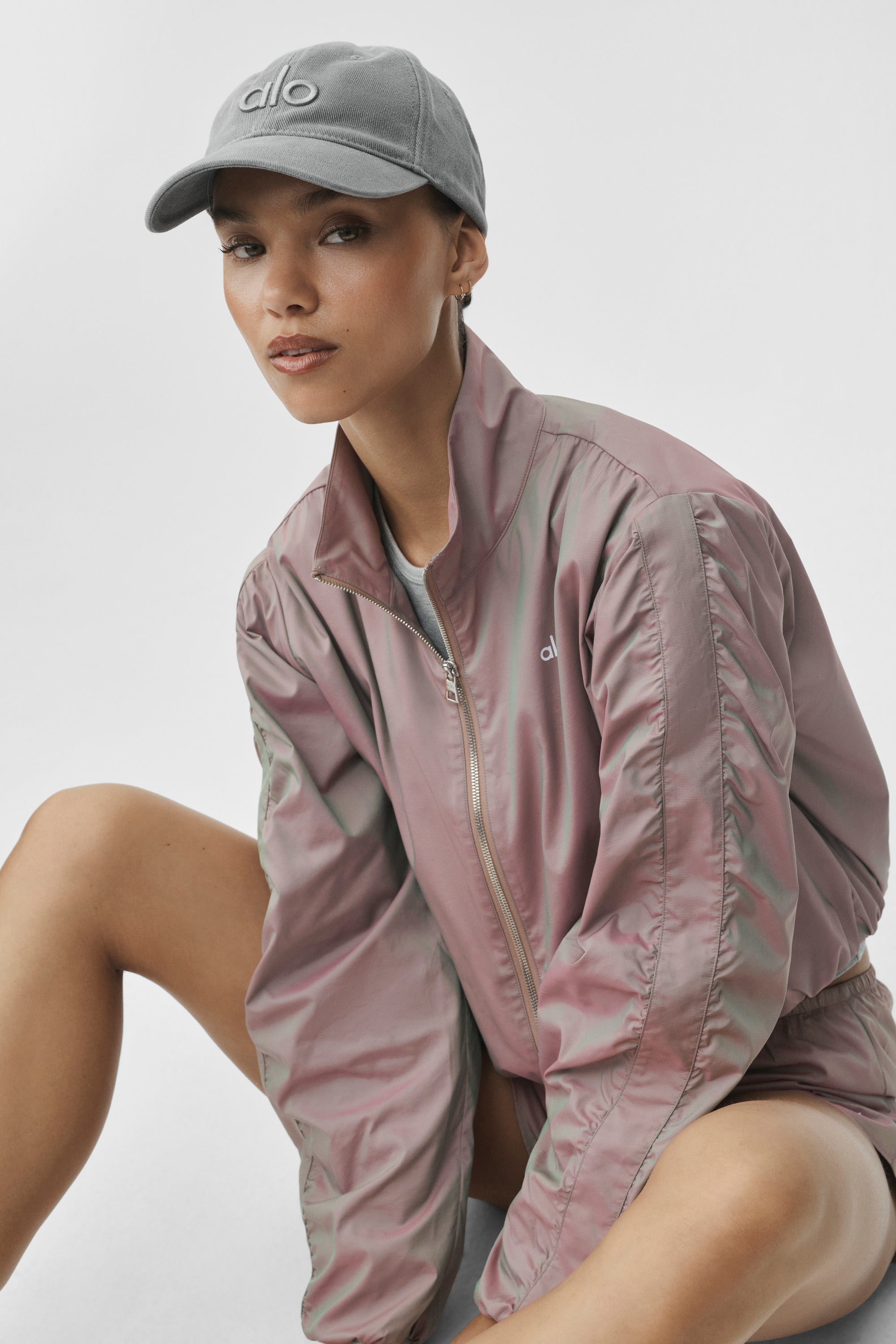 Alo Yoga Prismatic Jacket - Pink Moonlight