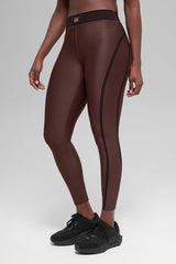 Alo Yoga Airlift High-Waist 7/8 Line Up Legging - Brownstone