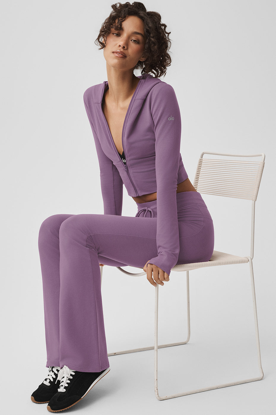 Alo Yoga Sway Bootcut Sweatpant - Plum Kiss