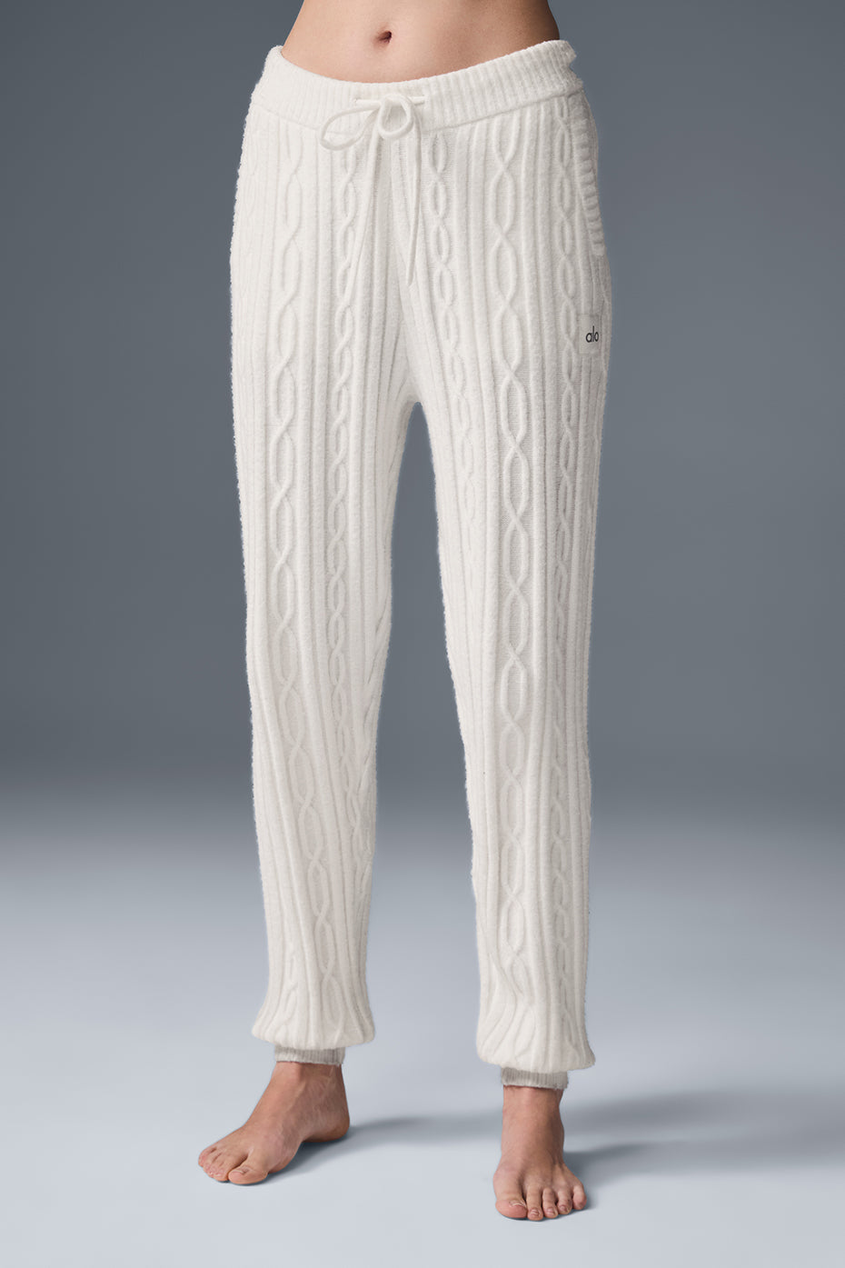 Alo Yoga Cable Knit Winter Bliss Pant - Ivory