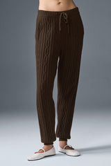 Alo Yoga Cable Knit Winter Bliss Pant - Espresso