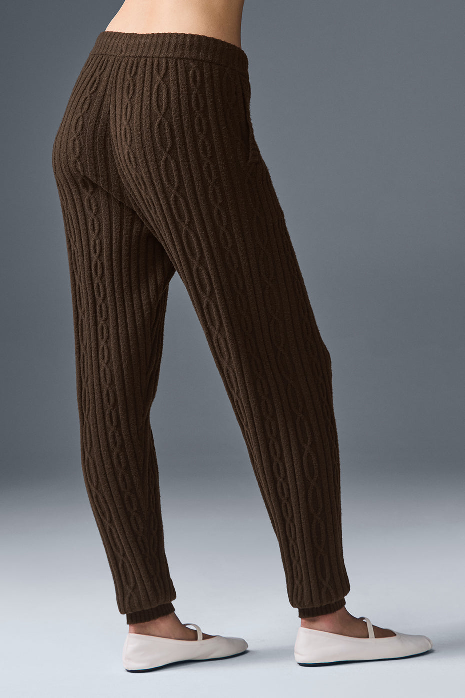 Alo Yoga Cable Knit Winter Bliss Pant - Espresso