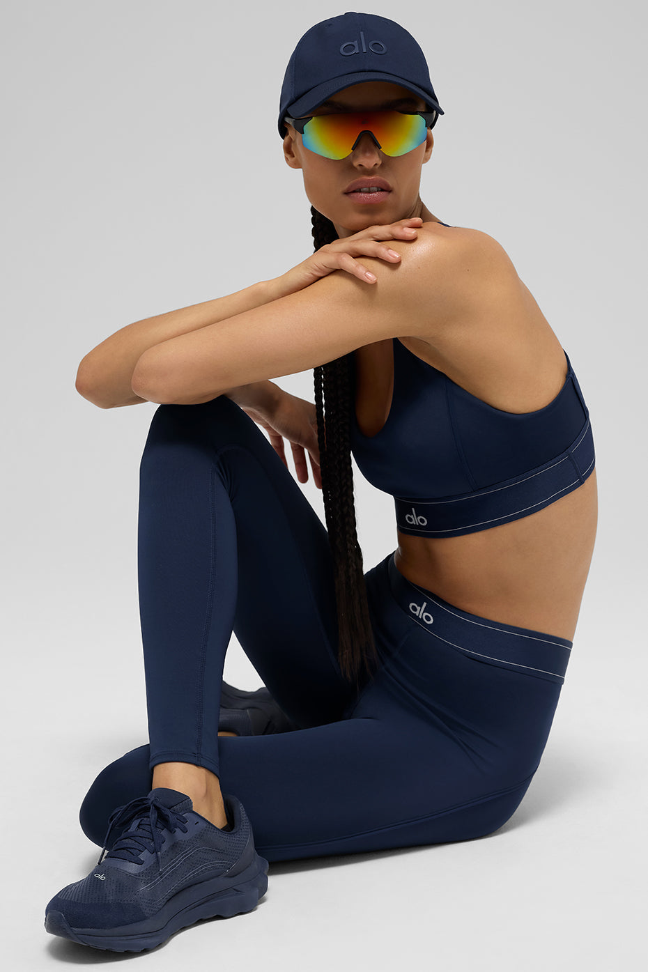 Alo Yoga Airlift High-Waist Suit Up Legging - Navy/Navy