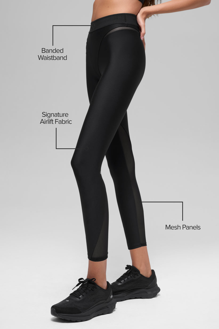 Alo Yoga Airlift High-Waist 7/8 Rebel Legging - Black
