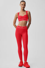 Alo Yoga Airlift High-Waist Alignment Legging - Bright Red/White