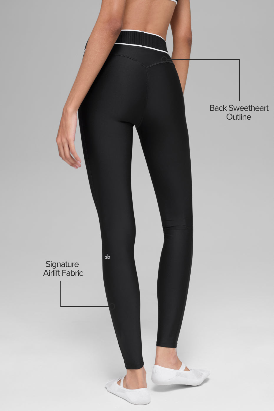 Alo Yoga Airlift High-Waist Alignment Legging - Black/White
