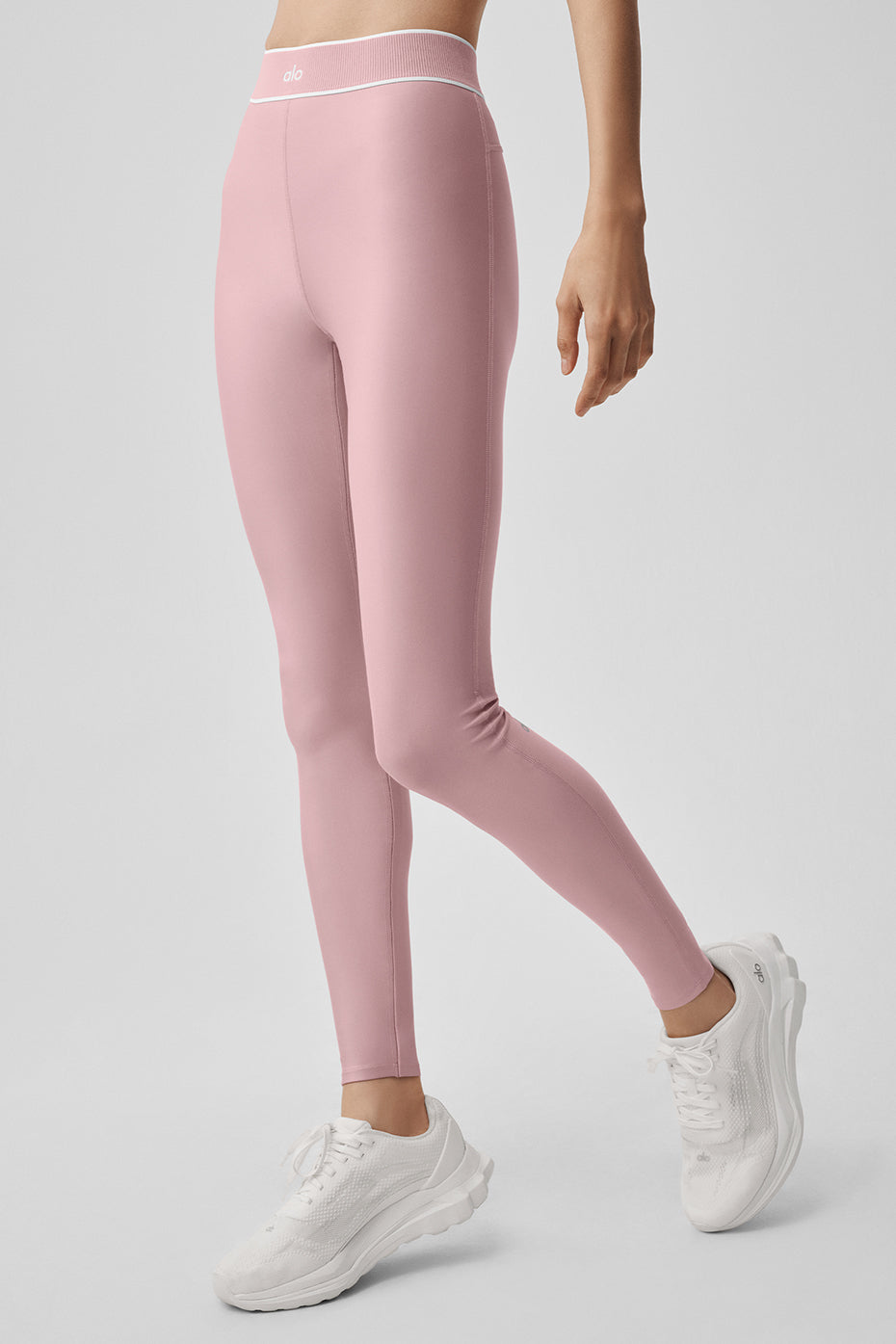 Alo Yoga Airlift High-Waist Alignment Legging - Vintage Pink/White