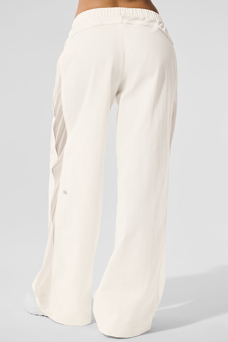 Alo Yoga High-Waist Origin Wide Leg Track Pant - Ivory