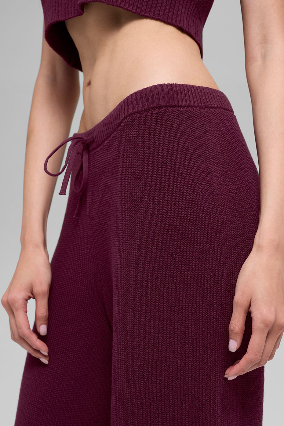 Alo Yoga Supernatural Sweater Pant - Burgundy