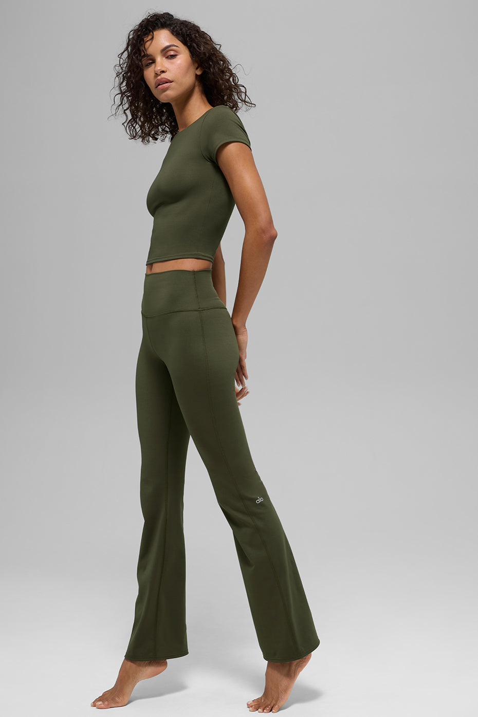 Alo Yoga ALO Softsculpt High-Waist Bootcut Legging (Regular) - Green Olive