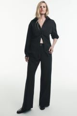 Alo Yoga Pinstripe Daylight Boxer Pant (Regular) - Black/Titanium
