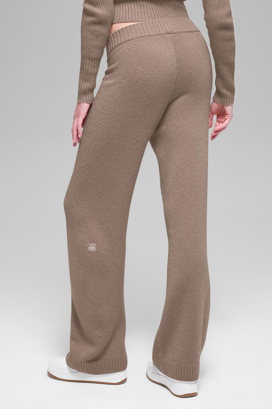 Alo Yoga Wool Cashmere High-Waist New Class Wide Leg Pant - Chai Latte