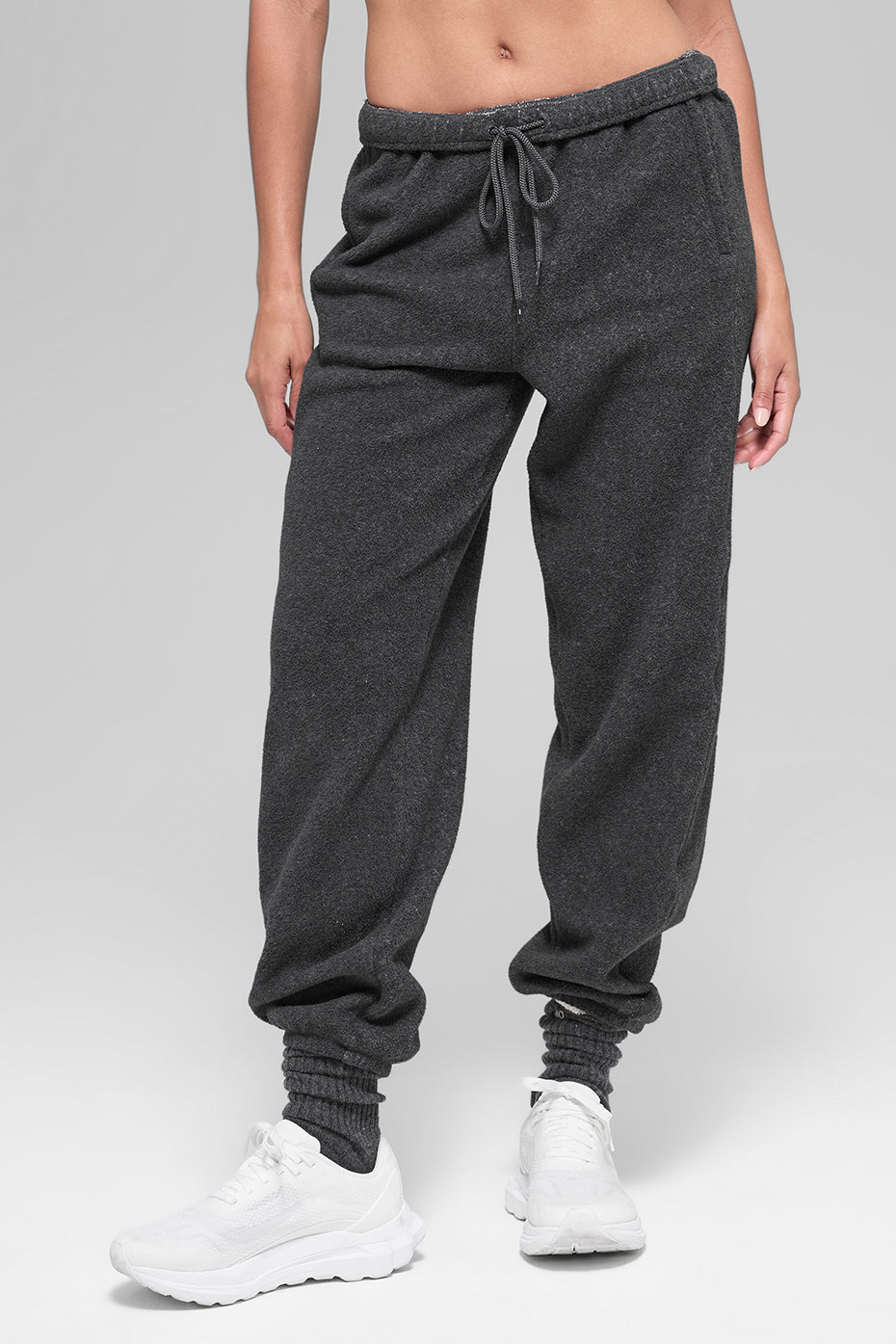 Alo Yoga Polar Fleece High-Waist Retreat Jogger - Dark Heather Grey