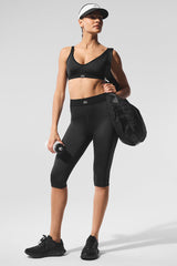 Alo Yoga Airlift High-Waist Line Up Capri - Black