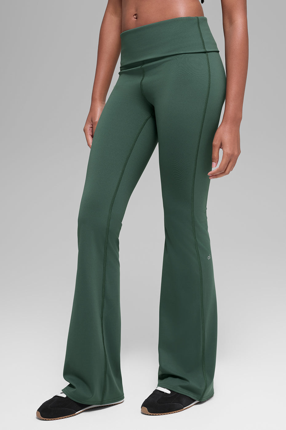 Alo Yoga ALO Softsculpt Foldover Flare Legging (Regular) - Clover Green