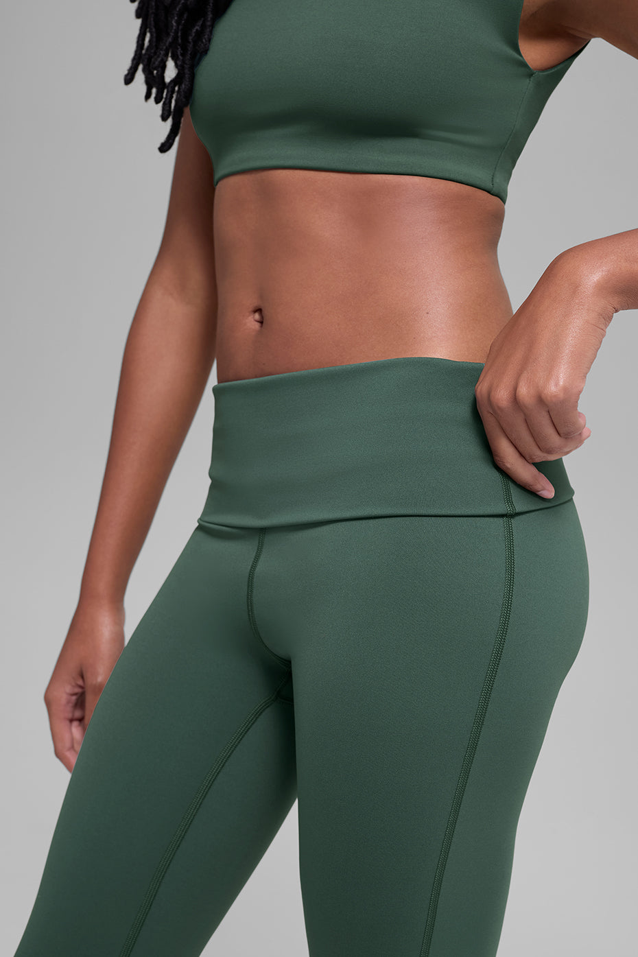 Alo Yoga ALO Softsculpt Foldover Flare Legging (Regular) - Clover Green