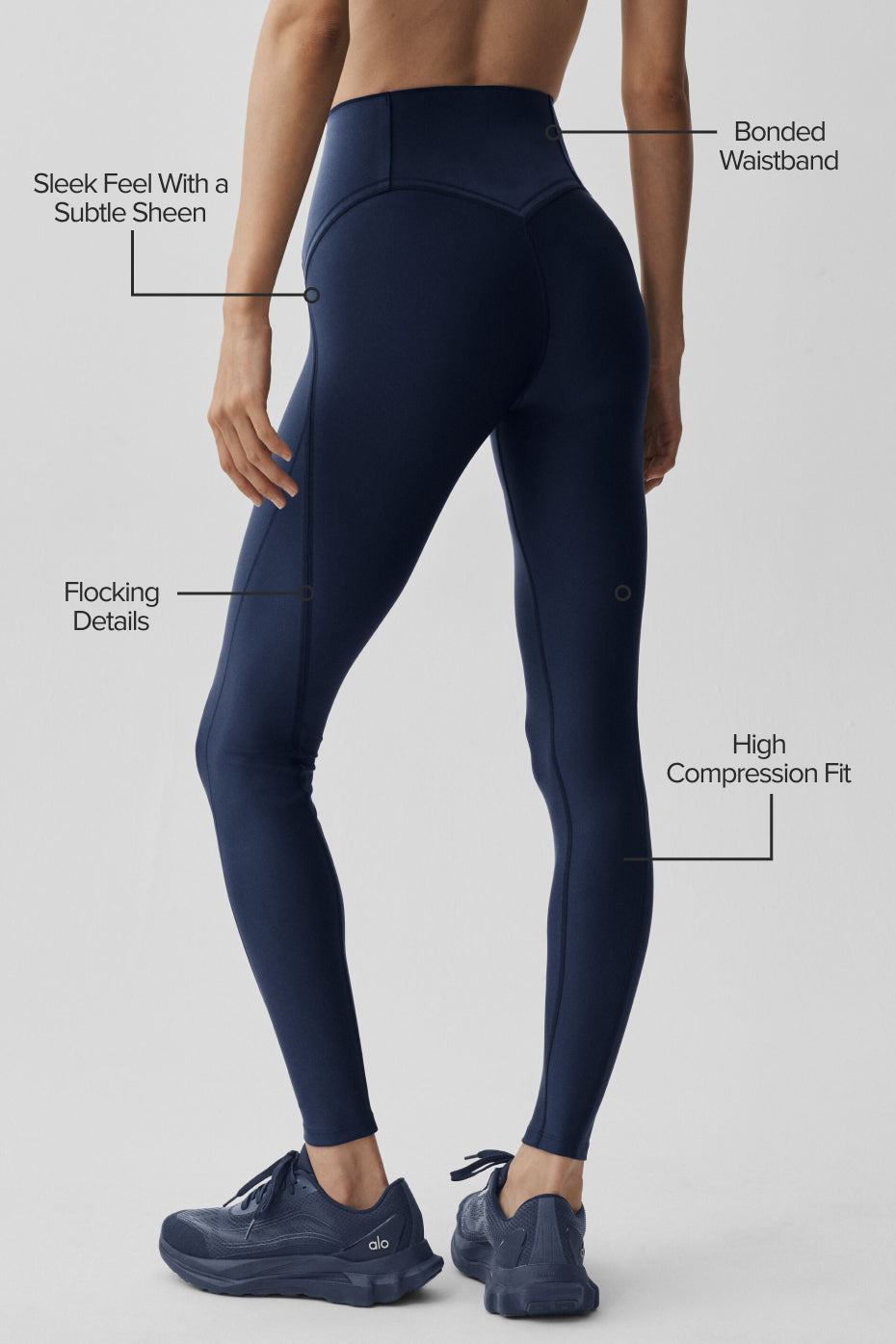 Alo Yoga Airlift High-Waist Top-Notch Legging - Navy