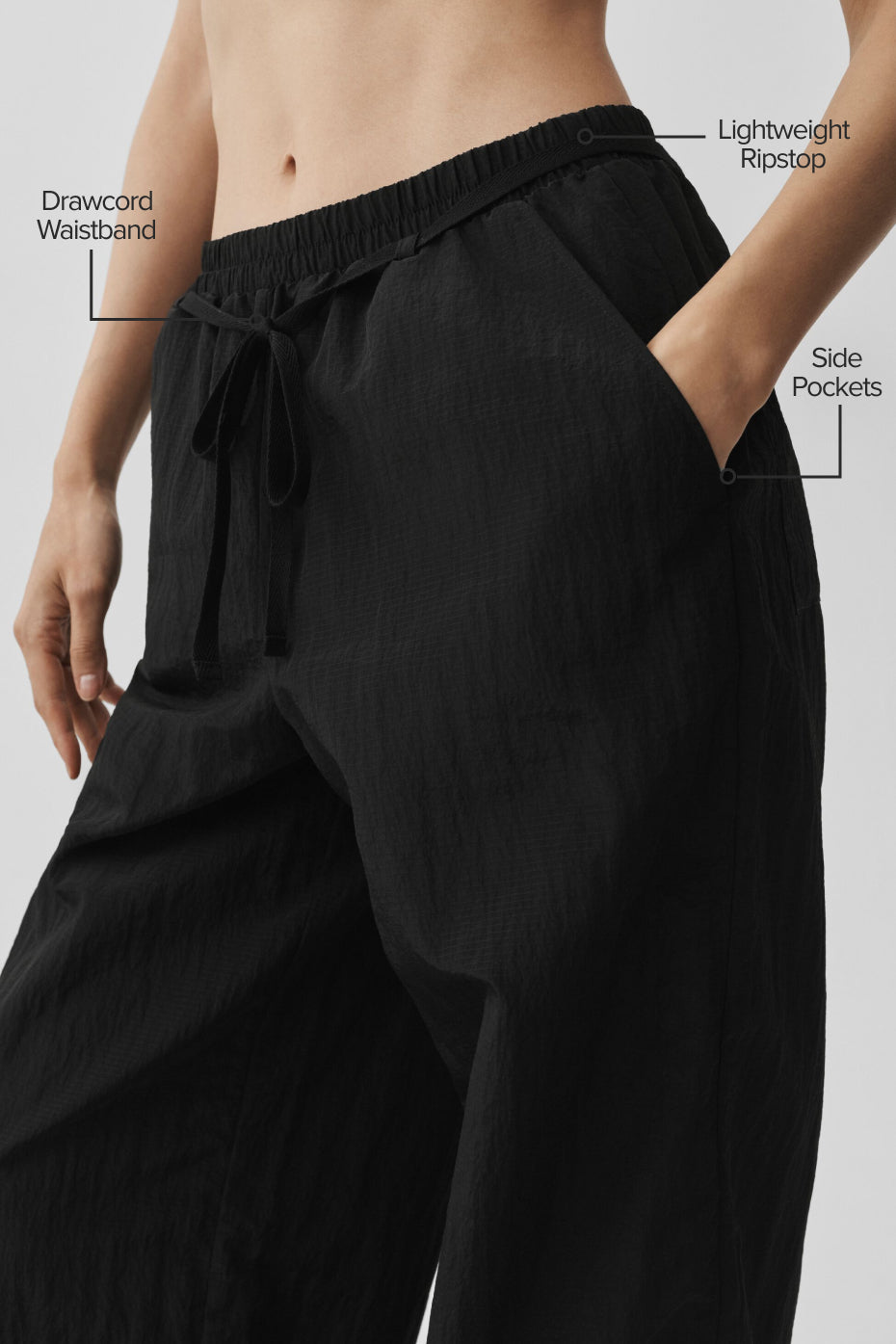 Alo Yoga Ripstop Electric Straight Leg Pant - Black