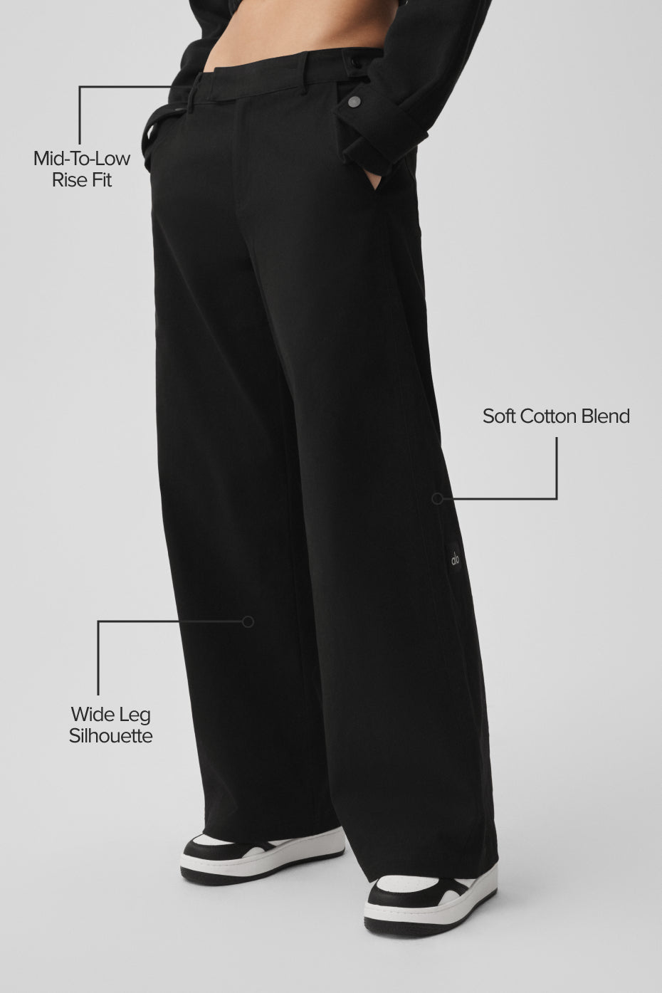 Alo Yoga High Road Straight Leg Pant - Black