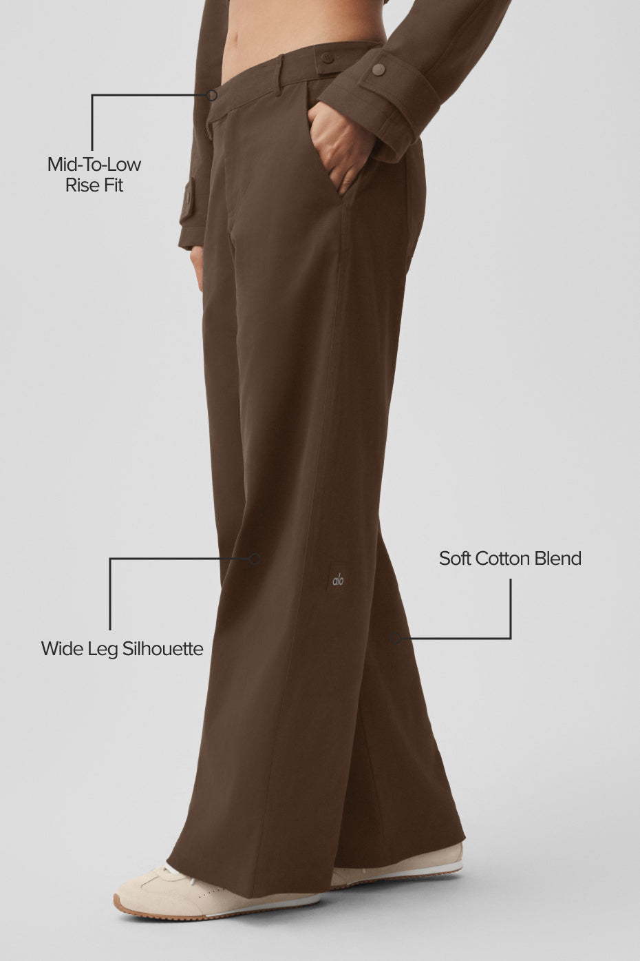 Alo Yoga High Road Straight Leg Pant - Espresso