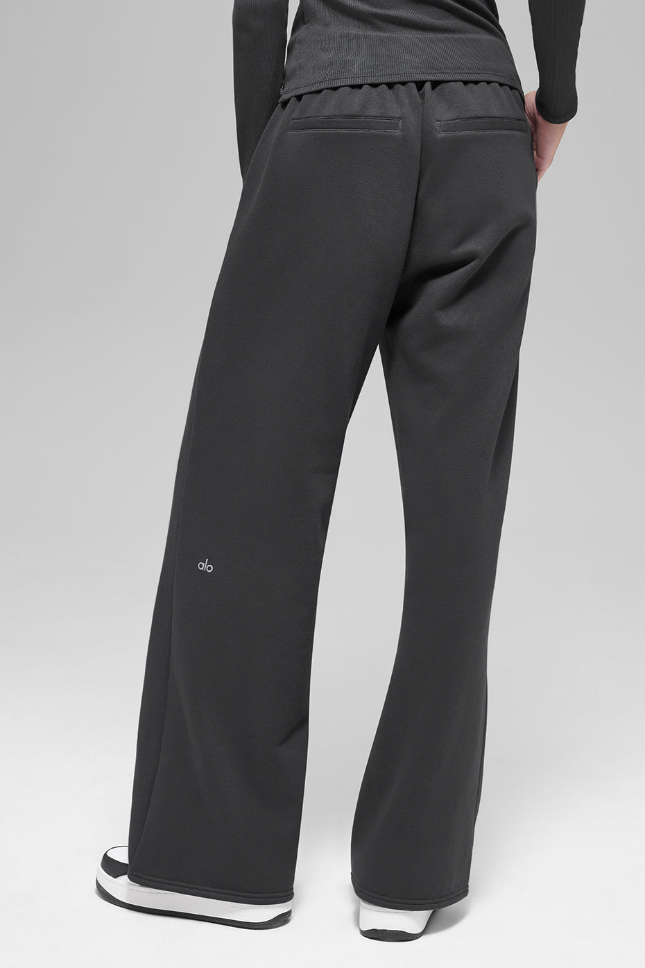 Alo Yoga High-Waist Sweatpant Trouser - Anthracite