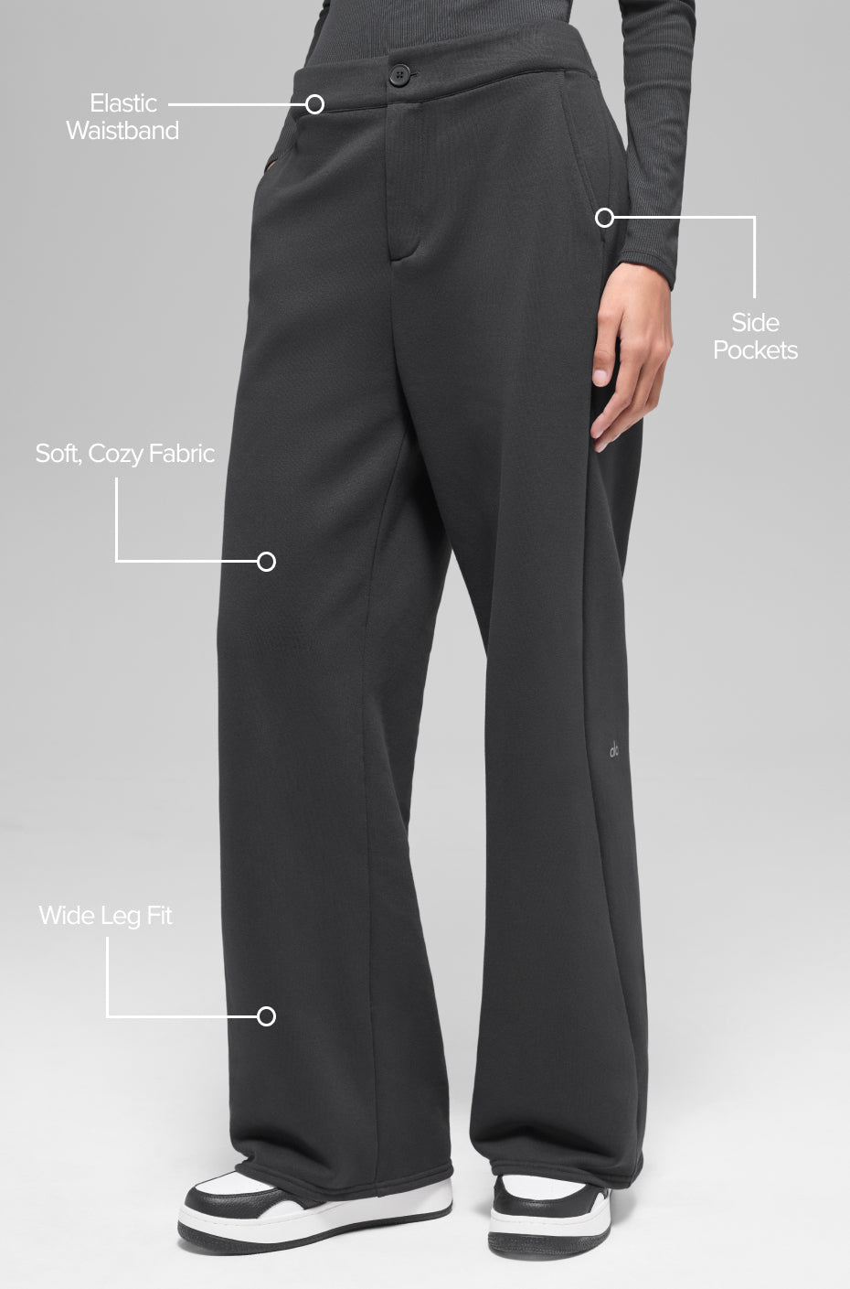Alo Yoga High-Waist Sweatpant Trouser - Anthracite
