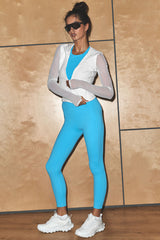 Alo Yoga ALO Softsculpt High-Waist 7/8 Superset Legging - Azure Blue