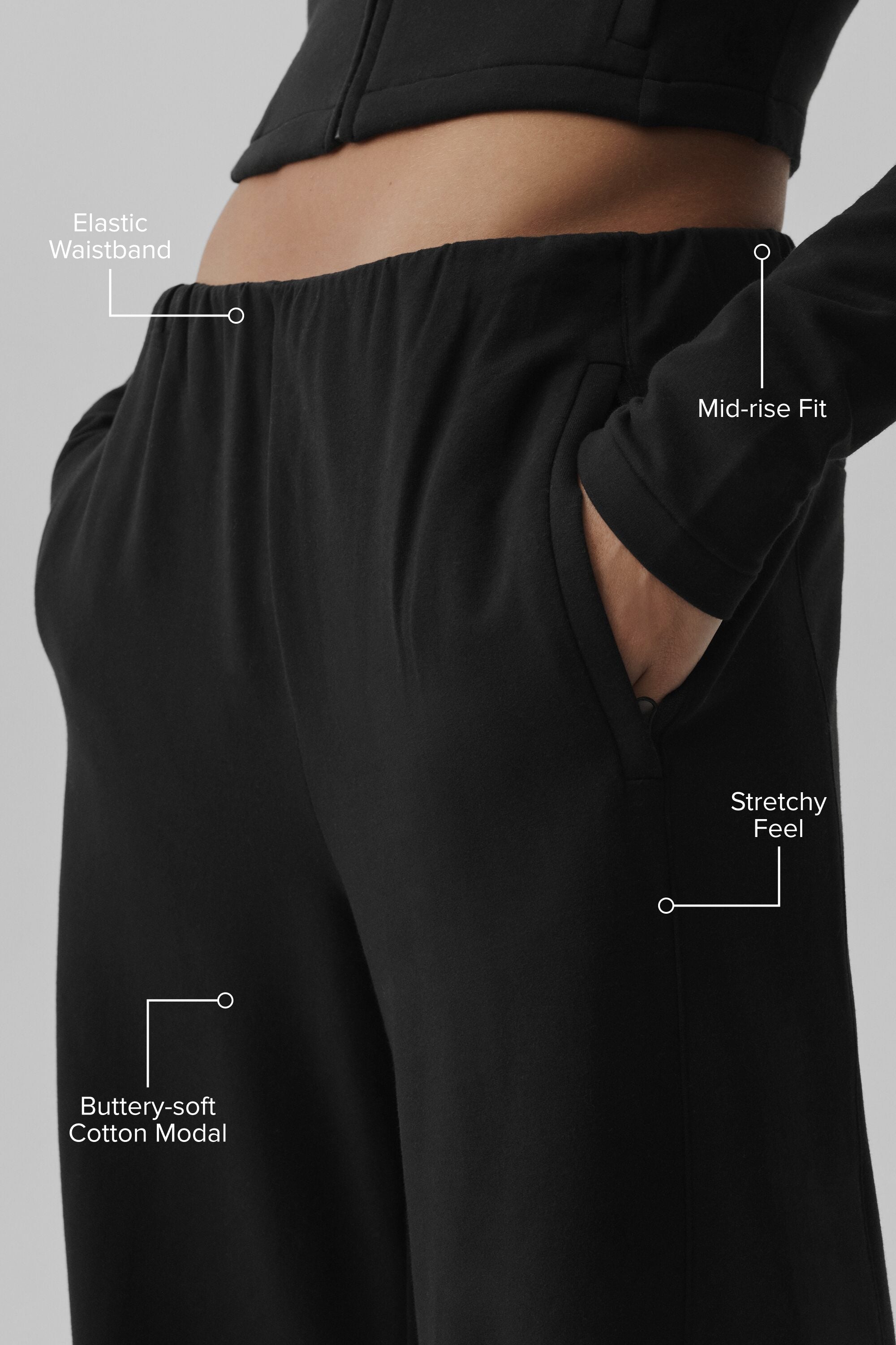Alo Yoga Sway Mid-Rise On The Go Pant - Black