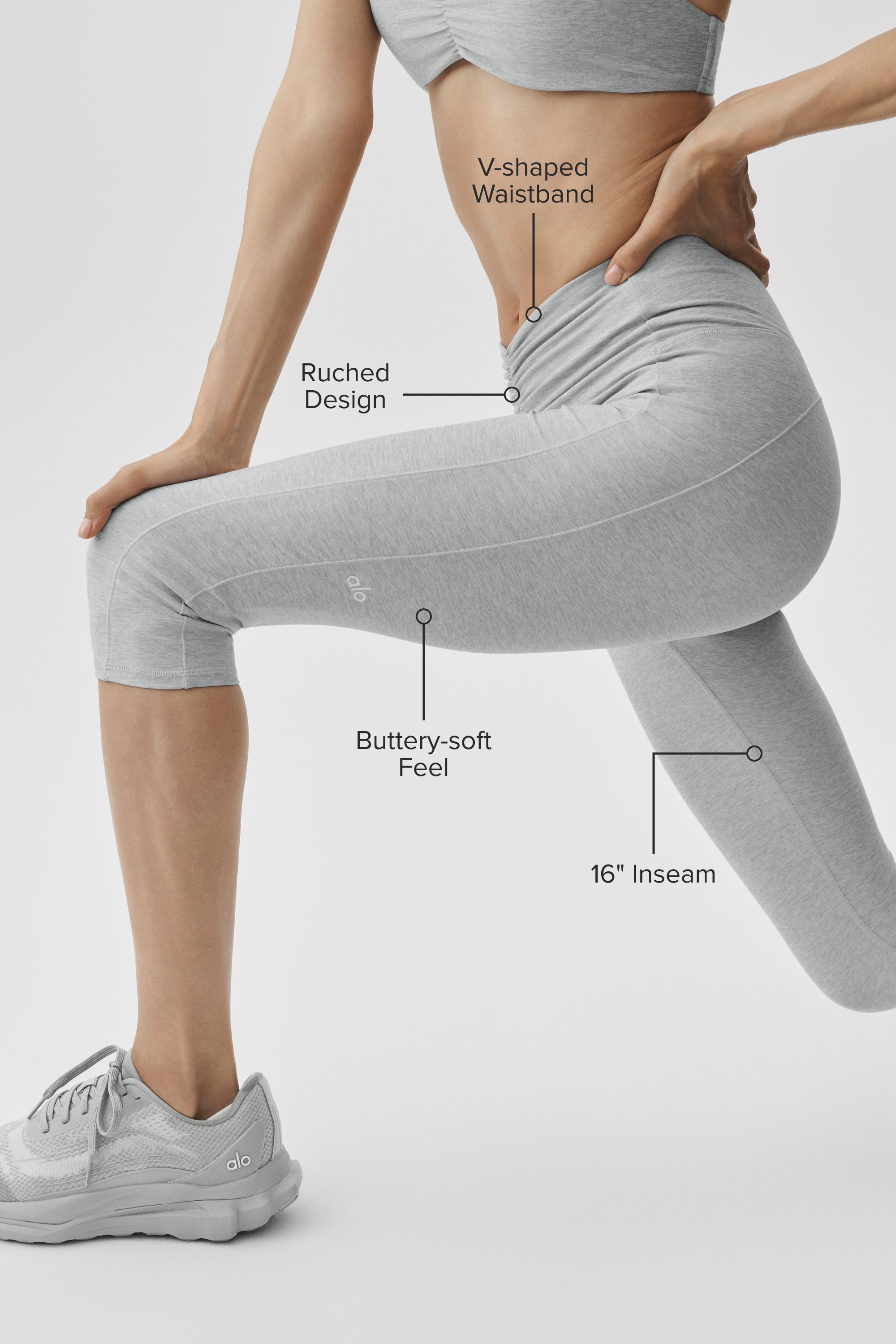 Alo Yoga Alosoft High-Waist Intuition Capri - Vintage Athletic Heather