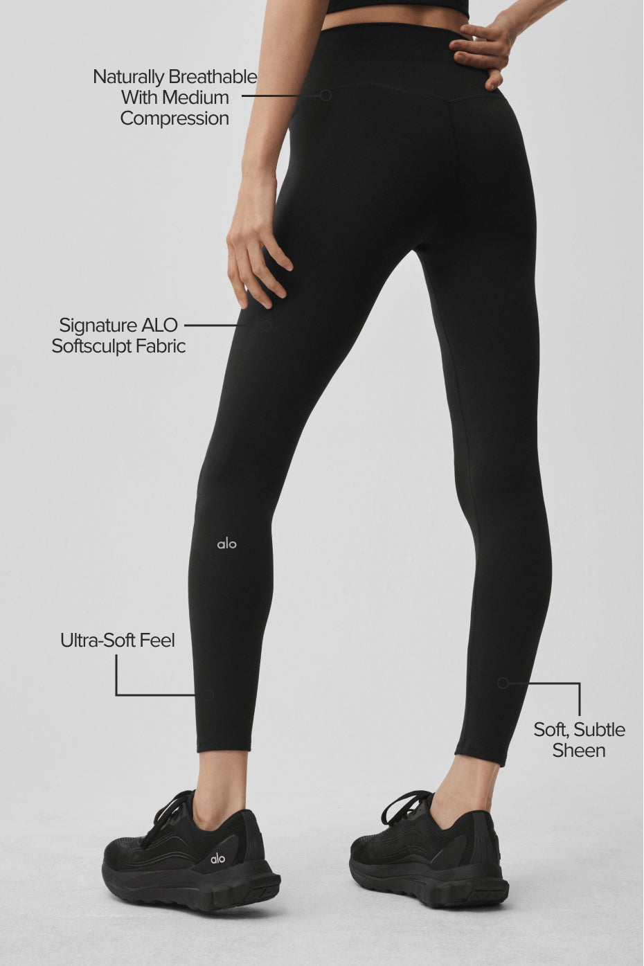 Alo Yoga ALO Softsculpt High-Waist 7/8 Legging - Black