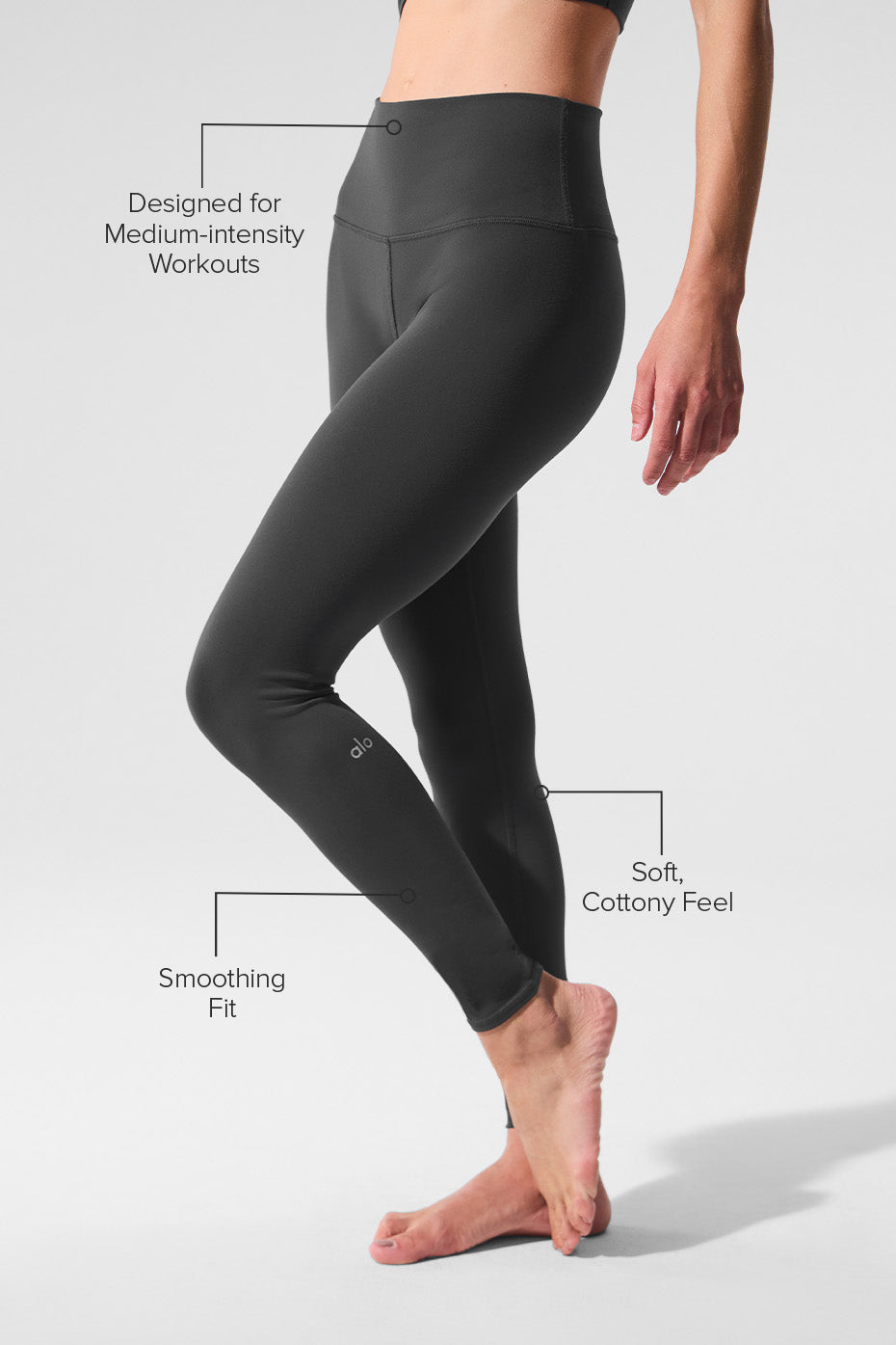 Alo Yoga High-Waist Airbrush Legging - Anthracite
