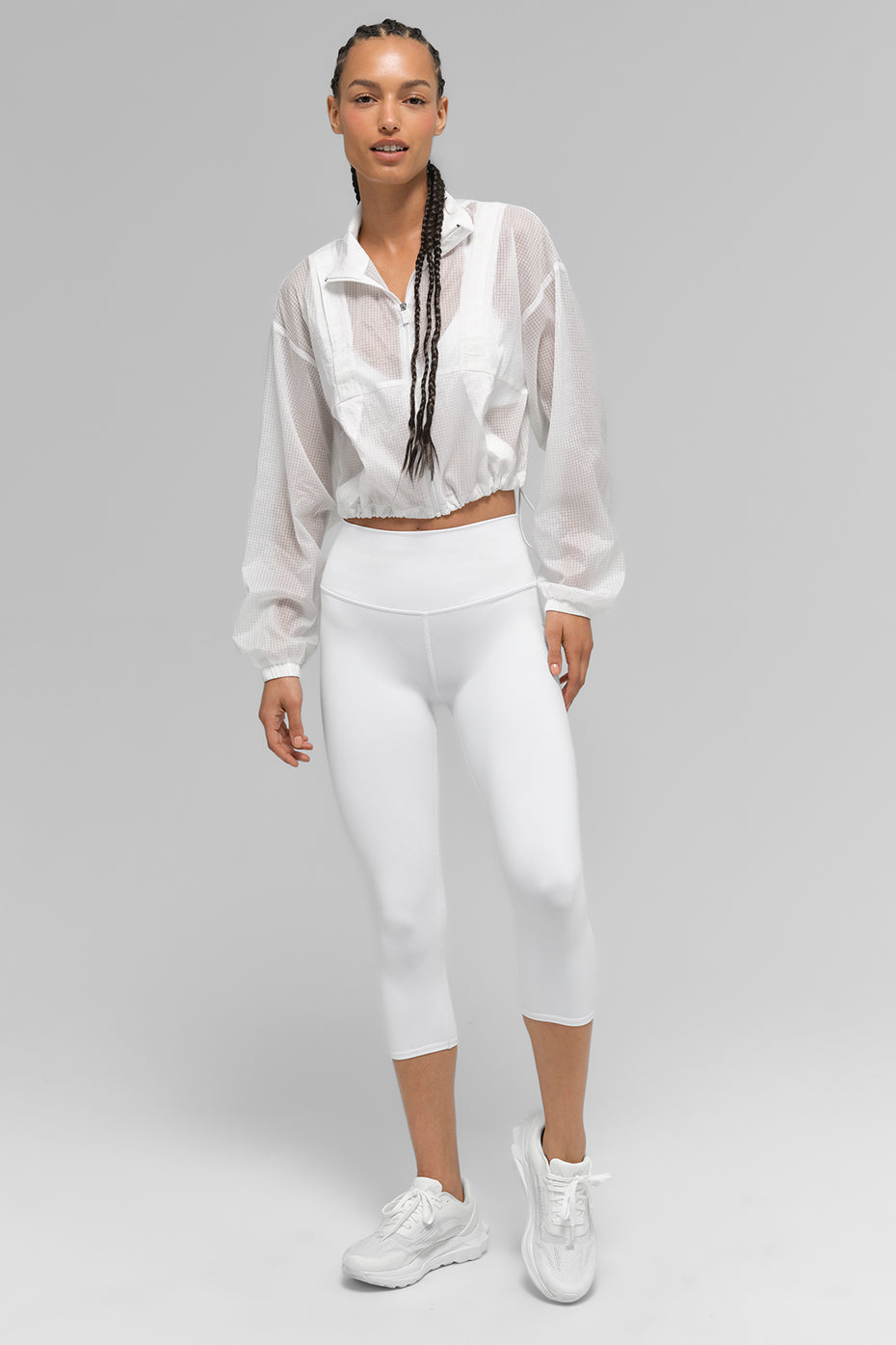 Alo Yoga High-Waist Airbrush Capri - White