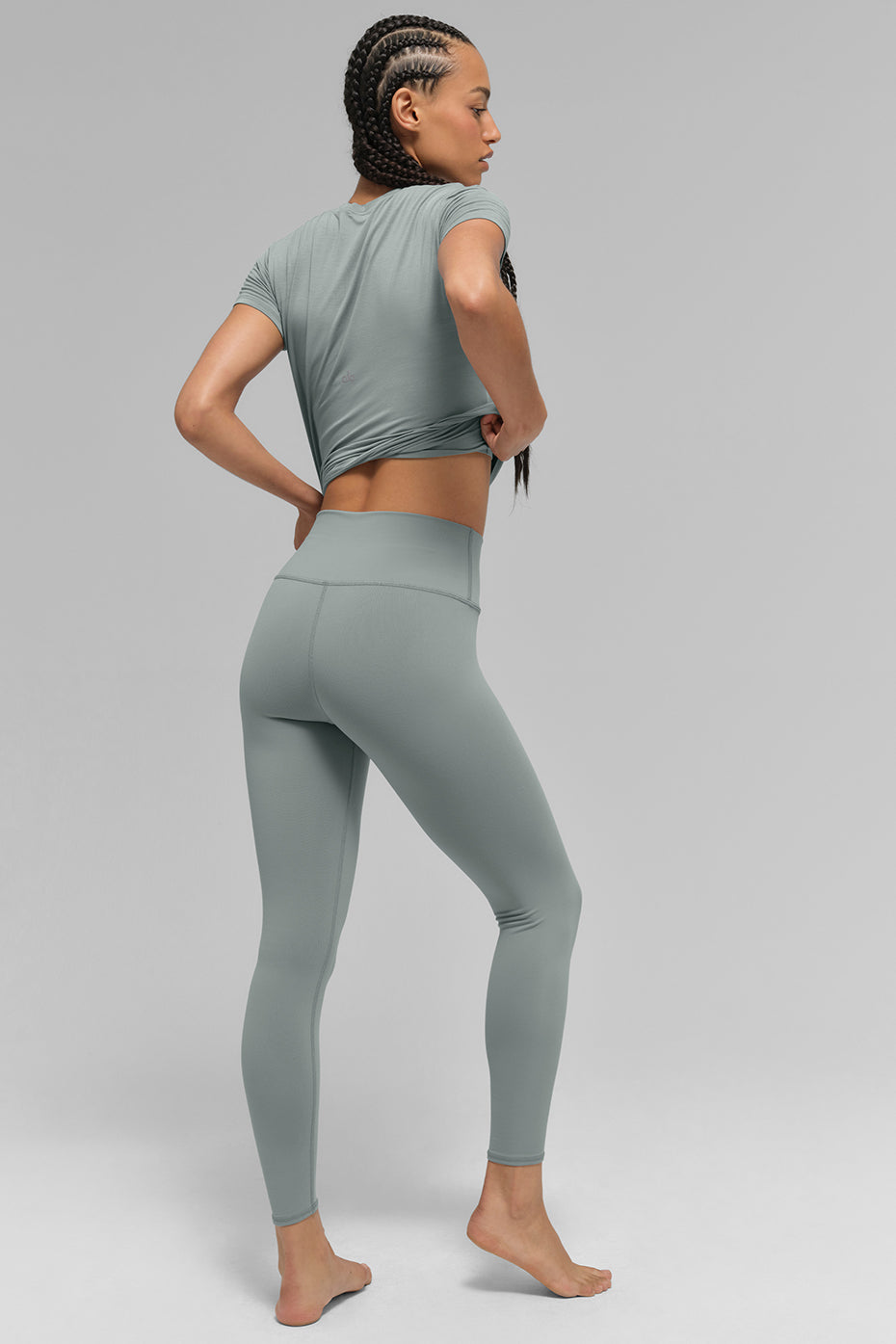 Alo Yoga 7/8 High-Waist Airbrush Legging - Lunar Grey