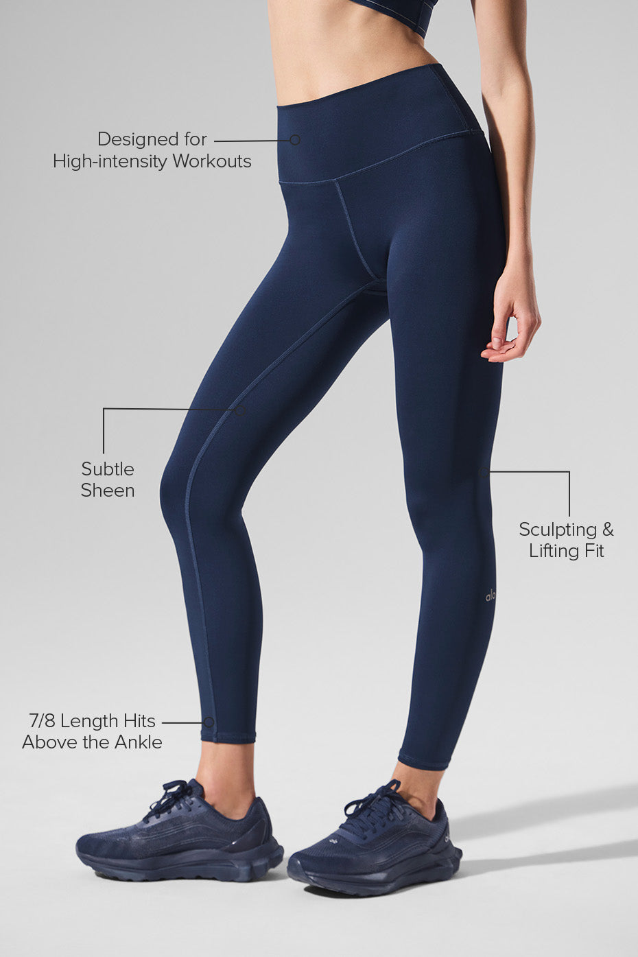 Alo Yoga 7/8 High-Waist Airlift Legging - Navy
