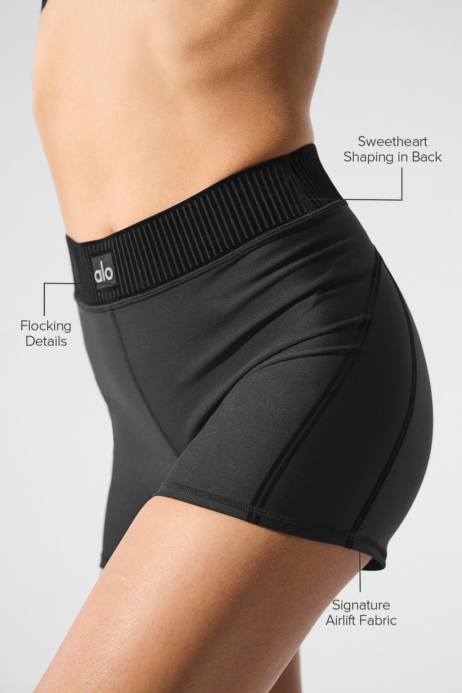 Alo Yoga Airlift High-Waist Line Up Short - Black