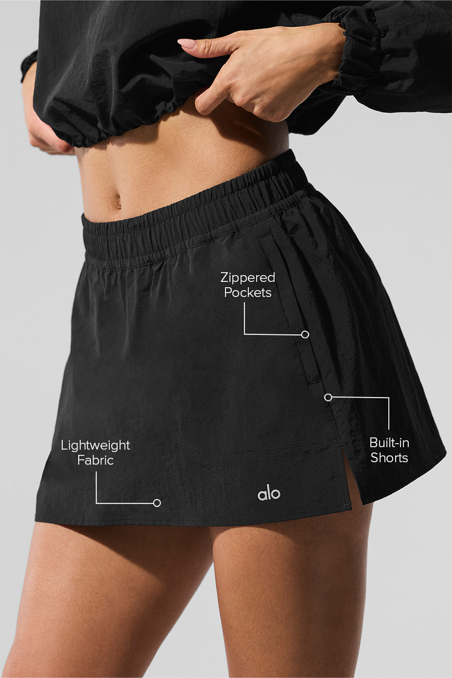 Alo Yoga Alumni Tennis Skirt - Black