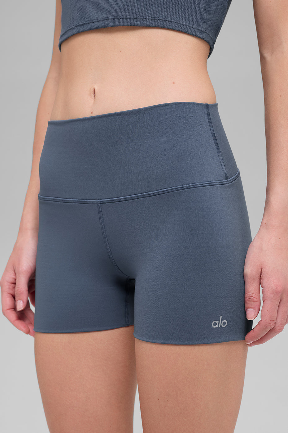 Alo Yoga 3" ALO Softsculpt High-Waist Precision Short - Bluestone