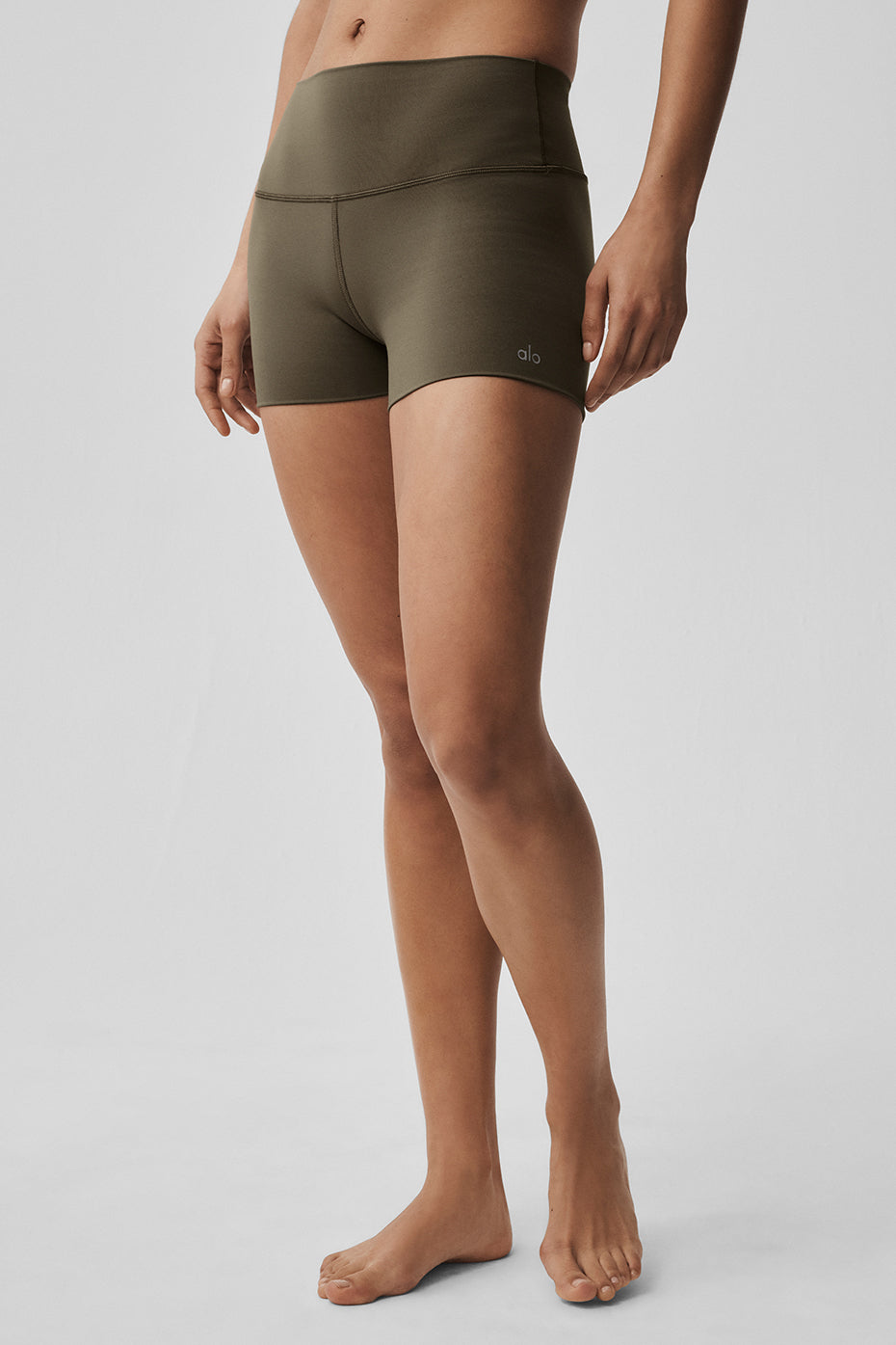 Alo Yoga 3" ALO Softsculpt High-Waist Precision Short - Olive Tree