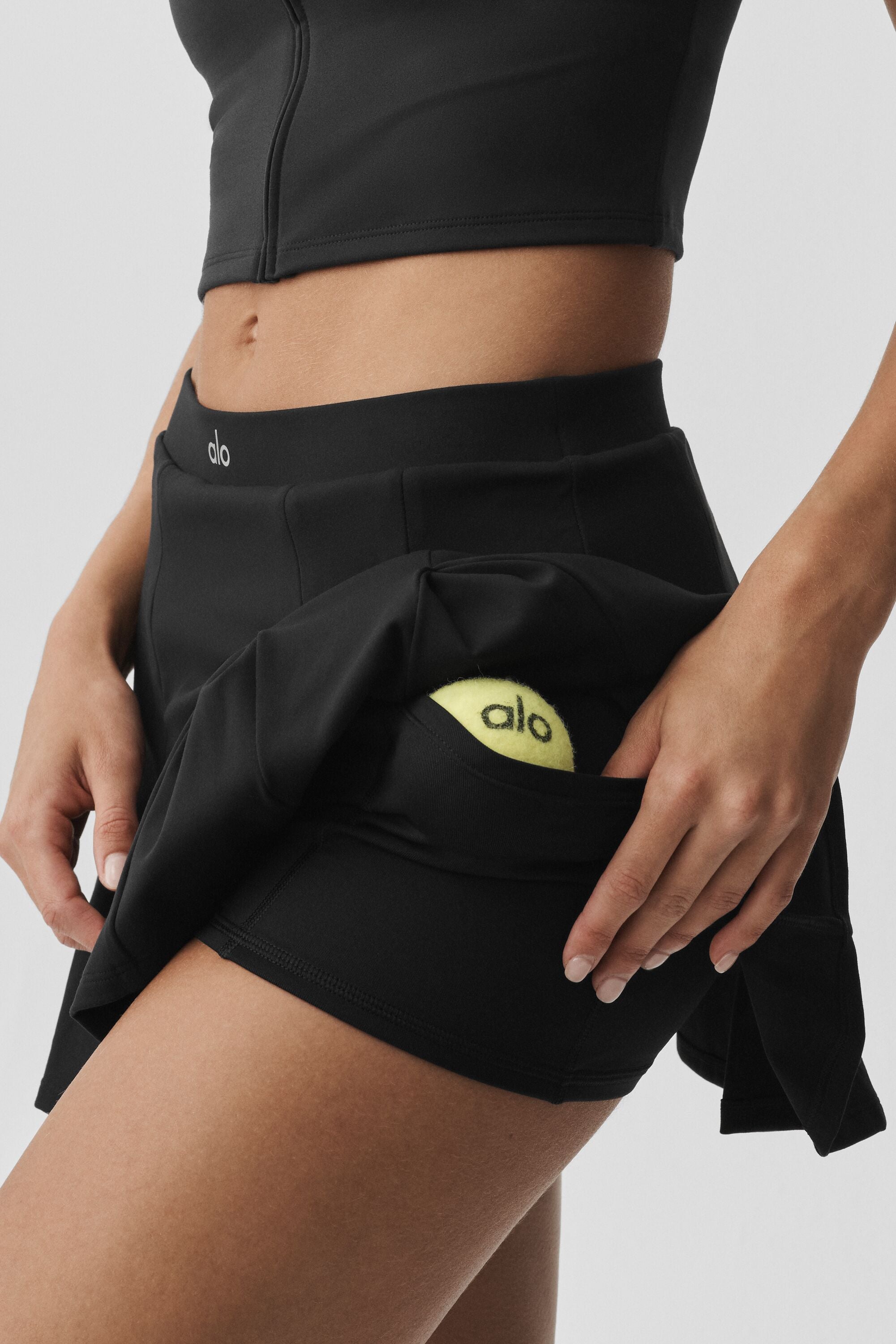 Alo Yoga ALO Softsculpt Topspin Tennis Skirt - Black
