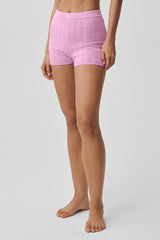 Alo Yoga Pointelle Sweater Be Mine Hot Short - Candy Heart Pink