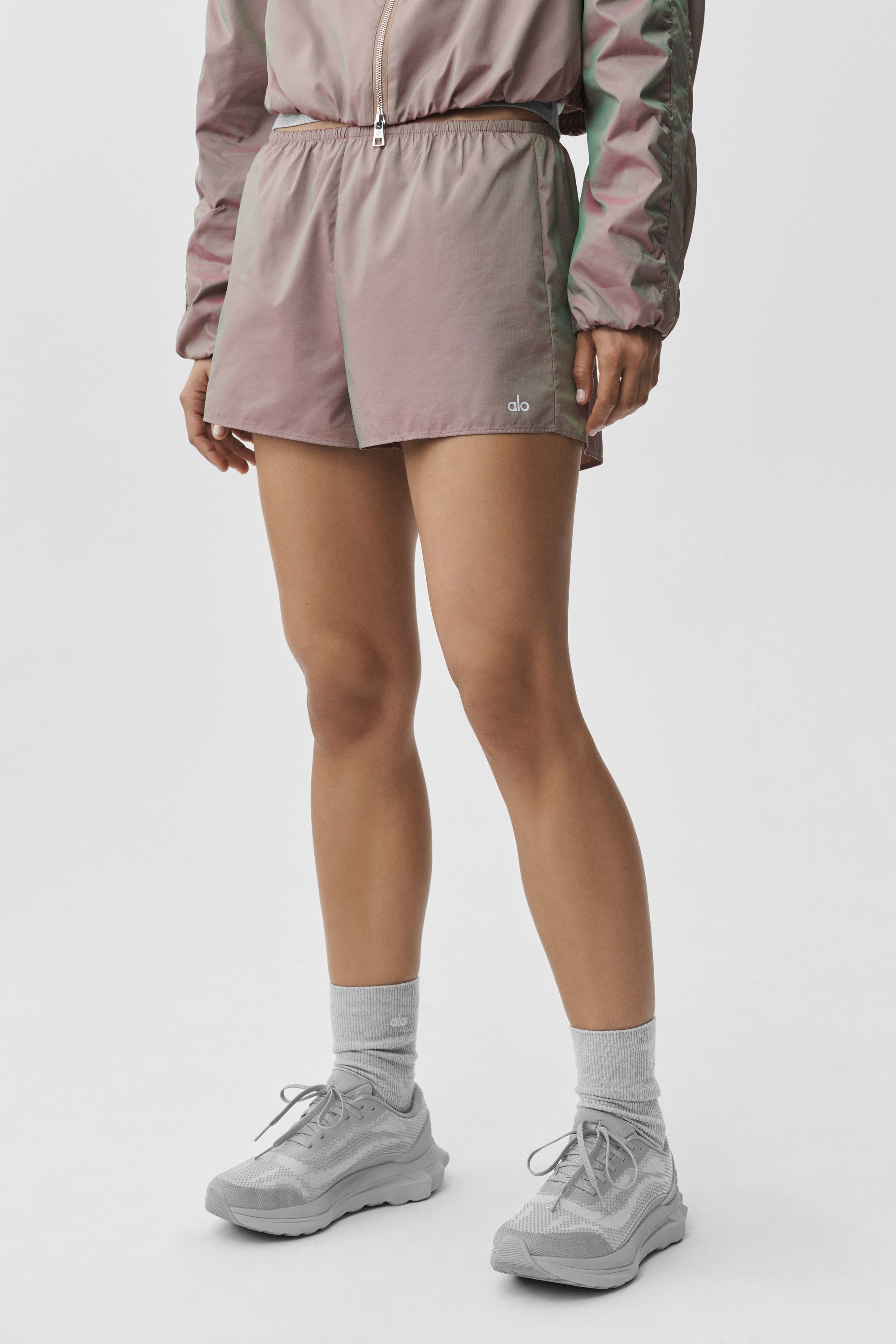 Alo Yoga High-Waist Prismatic Short - Pink Moonlight