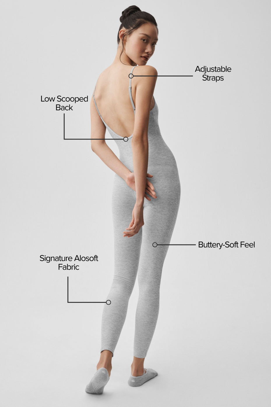 Alo Yoga Alosoft One And Done Onesie - Athletic Heather Grey
