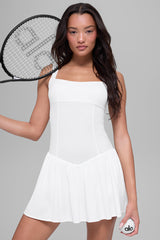 Alo Yoga Alosoft Break Point Tennis Dress - White
