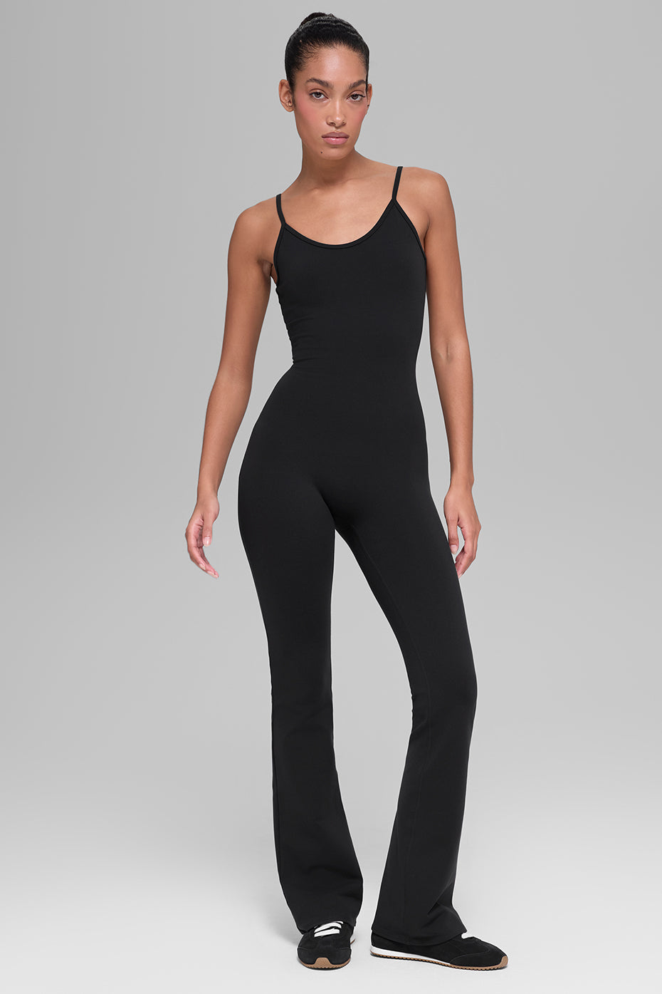 Alo Yoga Airbrush Bootcut One And Done Onesie - Black