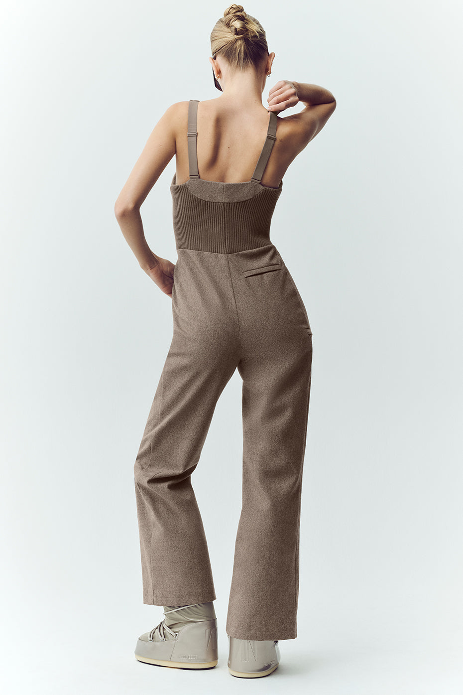 Alo Yoga Wool Blend Bunny Slope Bib - Alpine Cocoa Heather