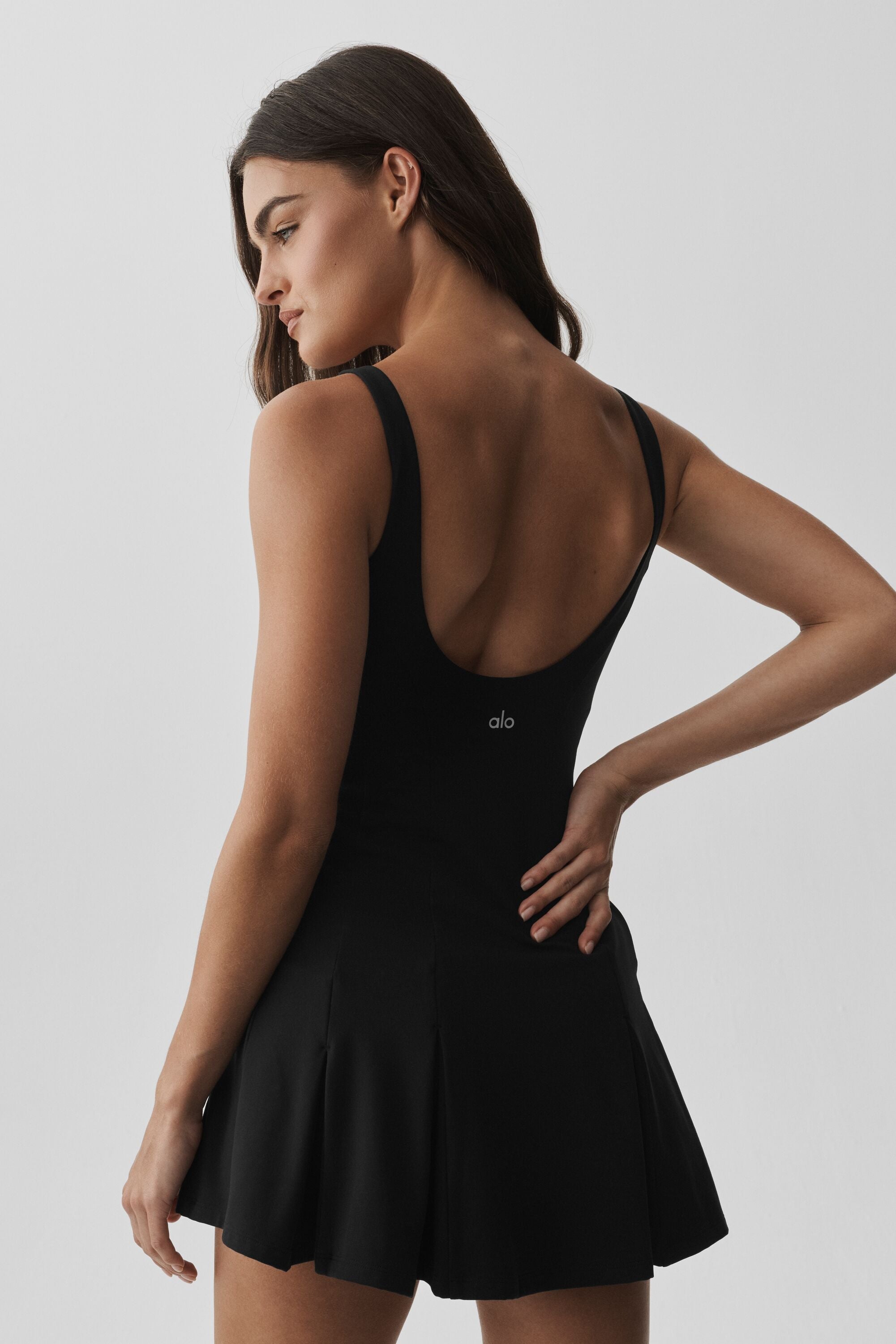 Alo Yoga ALO Softsculpt Topspin Tennis Dress - Black