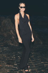 Alo Yoga Summer Soiree Halter Maxi Dress - Black