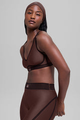 Alo Yoga Airlift Line Up Bra - Brownstone