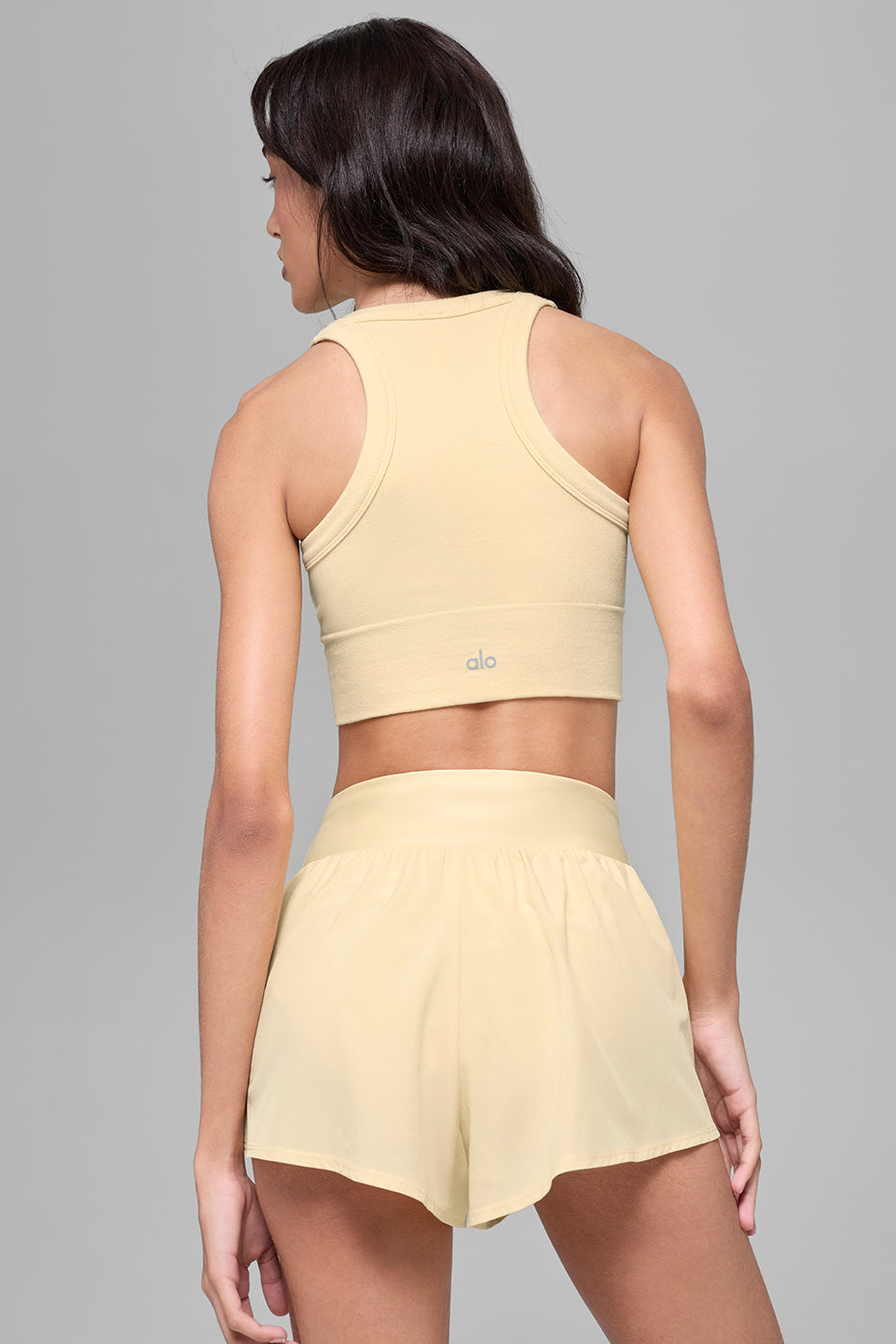 Alo Yoga Seamless Delight High Neck Bra - Candlelight Yellow